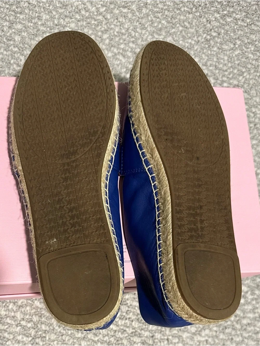 Michael Kors Royal Blue Leather Espadrille Slip-Ons
